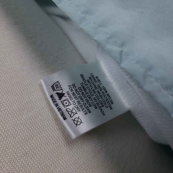 Walt Disney World Mint Light Green Blue Volunteer Windbreaker Bomber Jacket - Picture 7 of 9